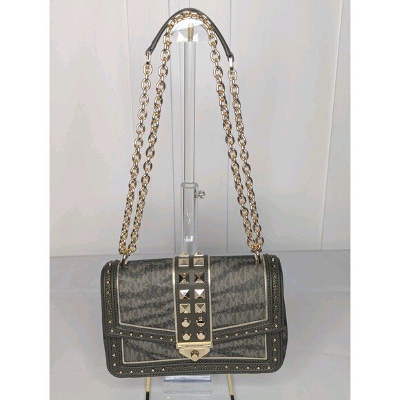 Michael Kors Large Studded Soho Frame Out Shoulder Bag - Olive, Camo NWT - Picture 2 of 8